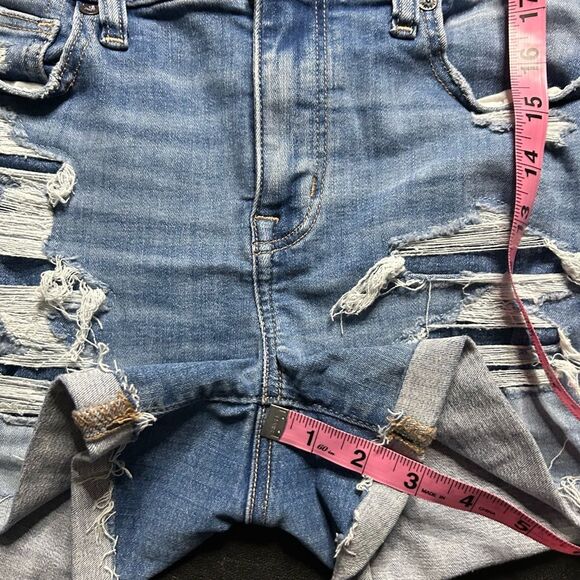 American Eagle Hi-Rise Shortie Jean Shorts Size 4 - Picture 14 of 14
